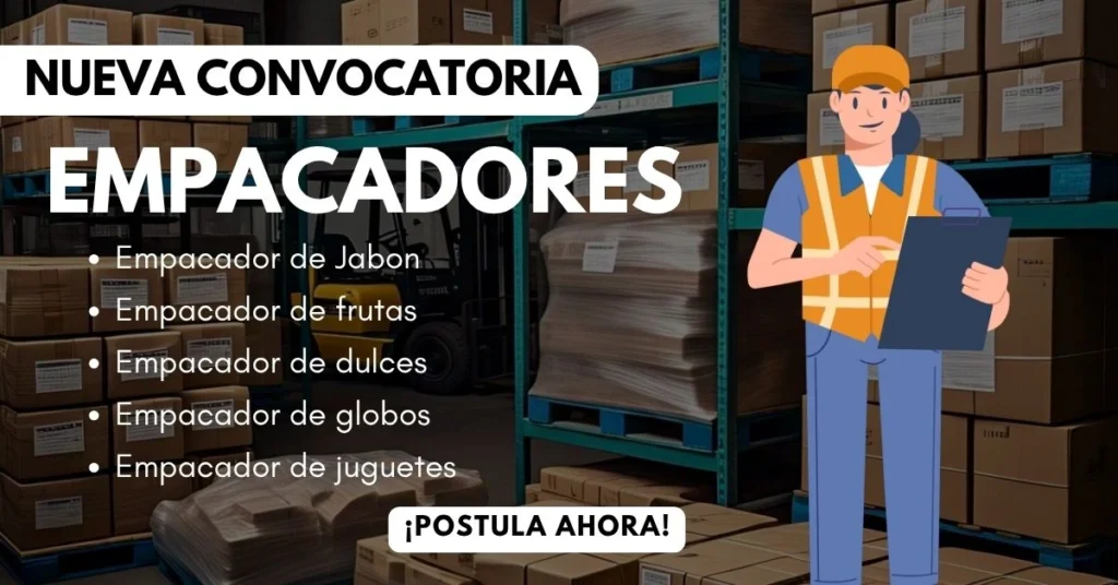 📦 Convocatoria de Trabajo para Empacadores